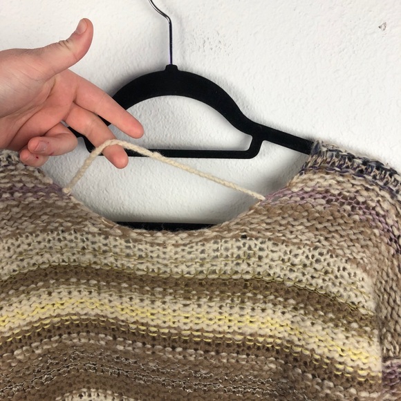 FREE PEOPLE Chunky Knit Cropped Sweater Bell Sleev - Picture 14 of 15